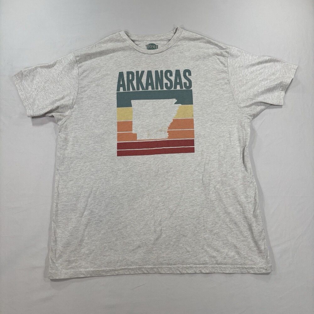 Home Free Arkansas State Graphic T-Shirt XL Heather Gray